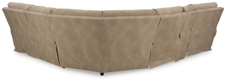 Next-Gen Durapella Sand Microfiber 6-Piece Power Reclining Sectional - image 4