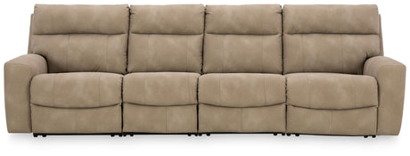 Next-Gen Durapella Sand 4-Piece Power Reclining Sectional view 2