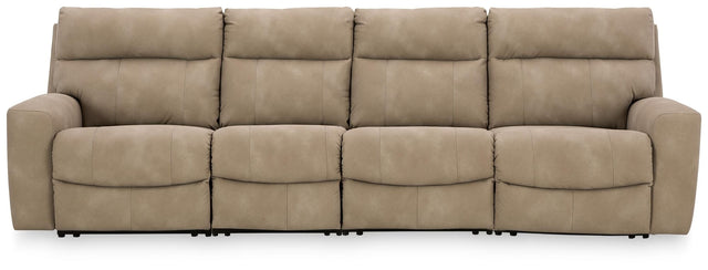 Next-Gen Durapella Sand 4-Piece Power Reclining Sectional view 2