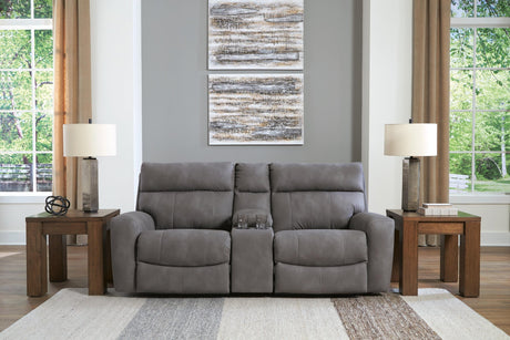 Next-Gen Durapella Slate Microfiber 3-Piece Power Reclining Sectional Loveseat with Console - image 1