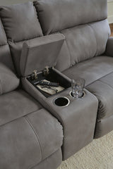 Next-Gen Durapella Slate Microfiber 3-Piece Power Reclining Sectional Loveseat with Console - image 6