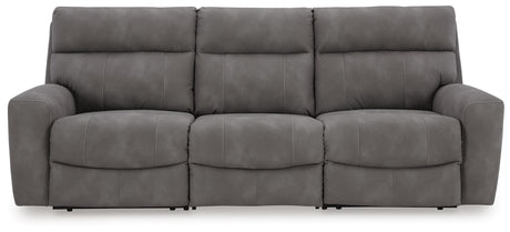 Next-Gen Durapella Slate Microfiber 3-Piece Power Reclining Sectional Sofa - image 3