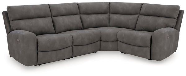 Next-Gen Durapella Slate Microfiber 4-Piece Power Reclining Sectional - image 1