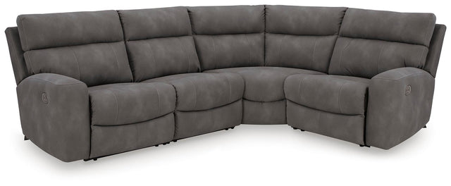 Next-Gen Durapella Slate Microfiber 4-Piece Power Reclining Sectional - image 1