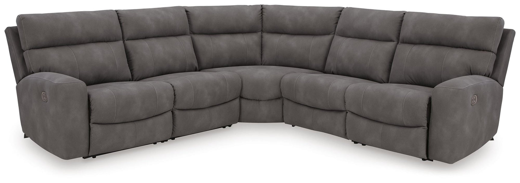 Next-Gen Durapella Slate Microfiber 5-Piece Power Reclining Sectional - image 2