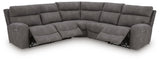 Next-Gen Durapella Slate Microfiber 5-Piece Power Reclining Sectional - image 4