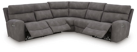 Next-Gen Durapella Slate Microfiber 5-Piece Power Reclining Sectional - image 4
