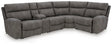 Next-Gen Durapella Slate Microfiber 5-Piece Power Reclining Sectional - image 1