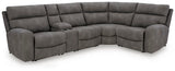 Next-Gen Durapella Slate Microfiber 5-Piece Power Reclining Sectional - image 1
