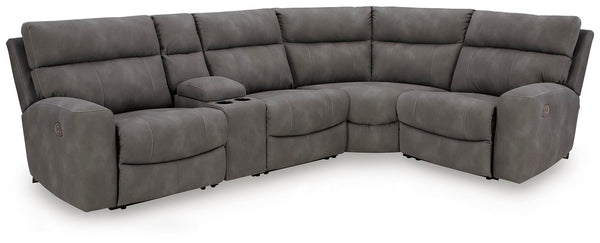 Next-Gen Durapella Slate Microfiber 5-Piece Power Reclining Sectional - image 1