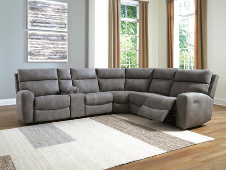 Next-Gen Durapella Slate Microfiber 6-Piece Power Reclining Sectional - image 1