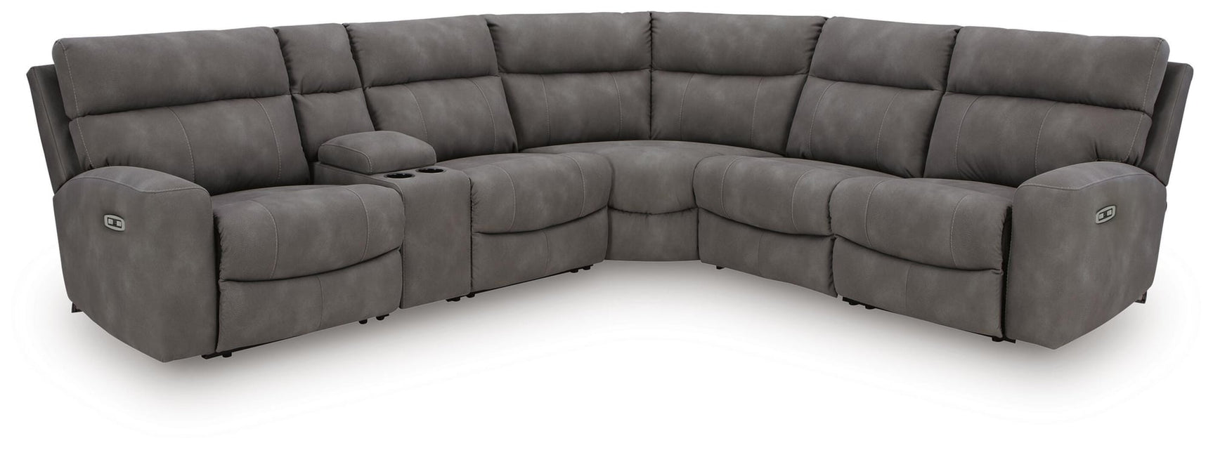 Next-Gen Durapella Slate Microfiber 6-Piece Power Reclining Sectional - image 2