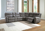 Next-Gen Durapella Slate Microfiber 6-Piece Power Reclining Sectional - image 3