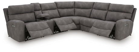 Next-Gen Durapella Slate Microfiber 6-Piece Power Reclining Sectional - image 4