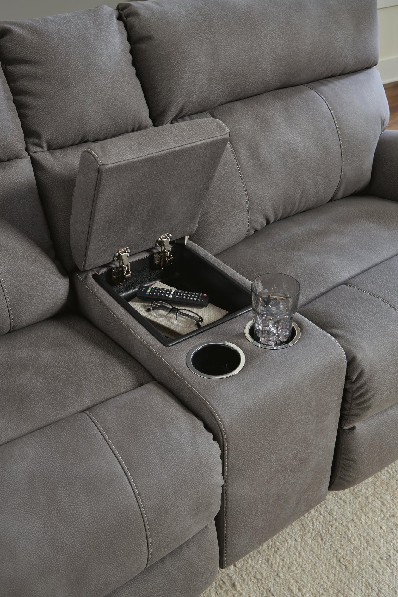 Next-Gen Durapella Slate Microfiber 6-Piece Power Reclining Sectional - image 7