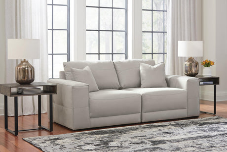 Next-Gen Gaucho Gray Microfiber 2-Piece Sectional Loveseat - image 1