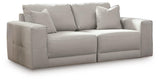 Next-Gen Gaucho Gray Microfiber 2-Piece Sectional Loveseat - image 2