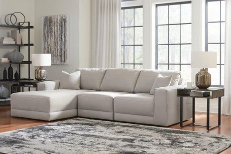 Next-Gen Gaucho Gray Microfiber 3-Piece Sectional Sofa with Chaise - image 1