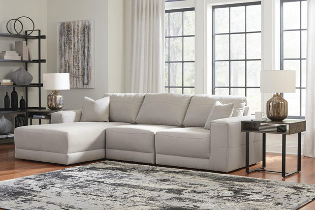 Next-Gen Gaucho Gray Microfiber 3-Piece Sectional Sofa with Chaise - image 1