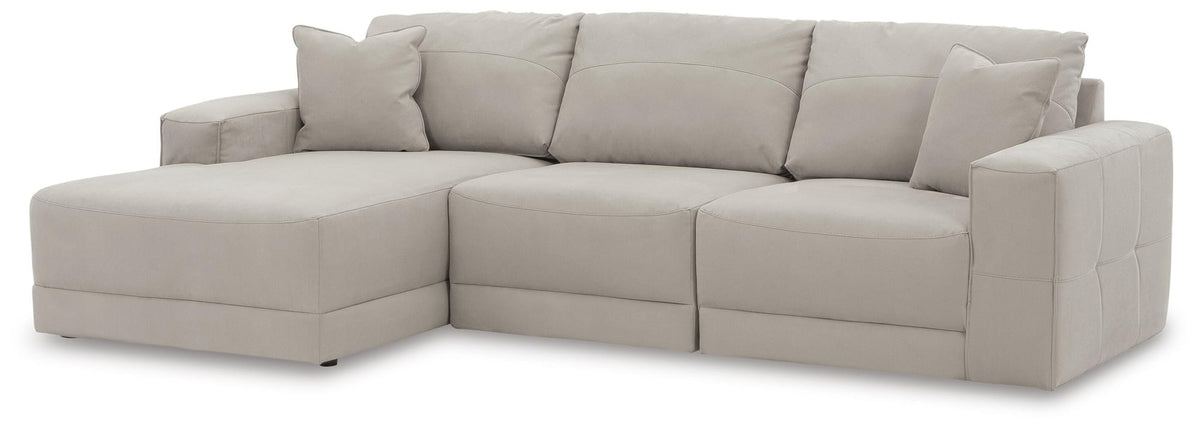 Next-Gen Gaucho Gray Microfiber 3-Piece Sectional Sofa with Chaise - image 2