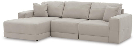 Next-Gen Gaucho Gray Microfiber 3-Piece Sectional Sofa with Chaise - image 2