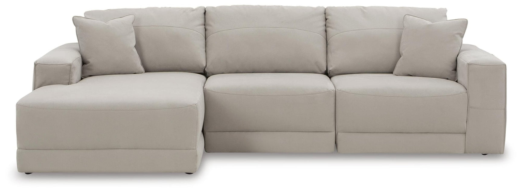 Next-Gen Gaucho Gray Microfiber 3-Piece Sectional Sofa with Chaise - image 3