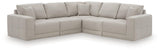 Next-Gen Gaucho Gray Microfiber 5-Piece Sectional from Decor Furniture