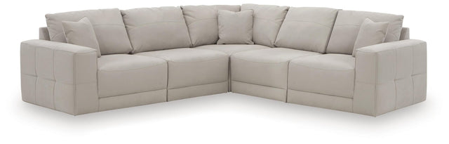 Next-Gen Gaucho Gray Microfiber 5-Piece Sectional from Decor Furniture