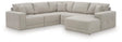 Next-Gen Gaucho Gray Microfiber 5-Piece Sectional with Chaise from Decor Furniture