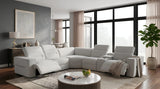 Nexus Light Grey Fabric Power Reclining 6-Piece Sectional from Decor Furniture