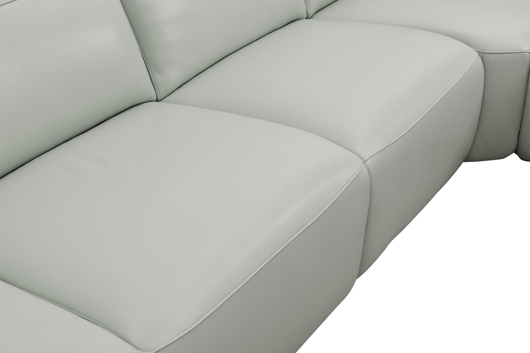 Noel Grey 6-Piece Italian Leather Power Reclining Sectional with Left-Facing Chaise and Right Arm Recliner view 9