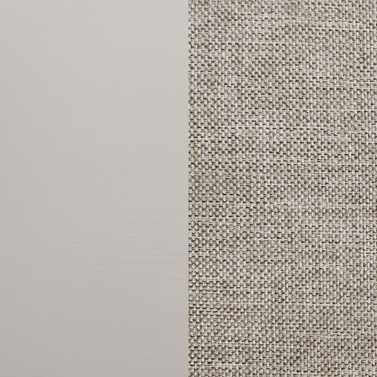 Nogales off white vertical slat back dining side chair close up on fabric