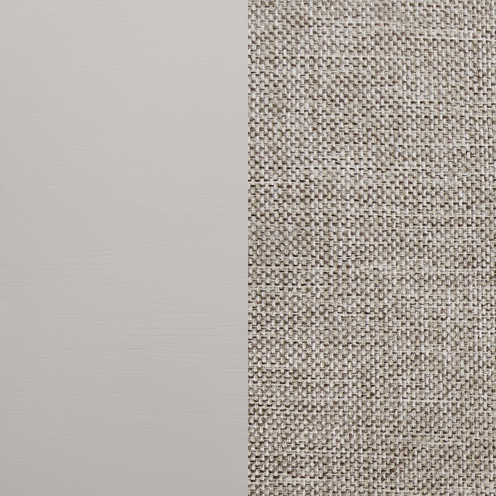Nogales off white vertical slat back dining side chair close up on fabric