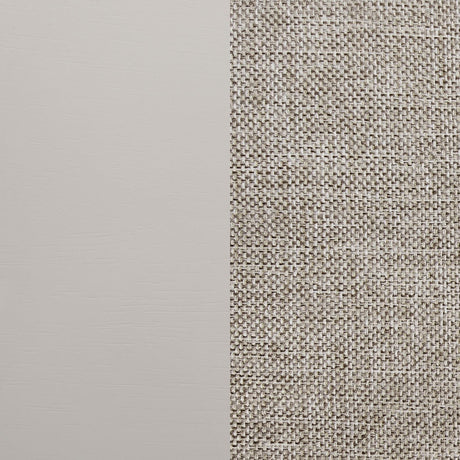 Nogales off white vertical slat back dining side chair close up on fabric