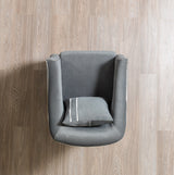 Vivian Gray Velvet Chair seat cushion detail