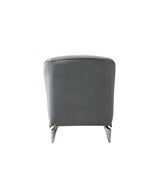 Close-up of gray velvet fabric on Vivian Chair