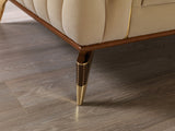Living room setup with Vivian velvet sofa and loveseat set