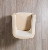 Vivian Ivory Velvet Sofa and Loveseat set front view