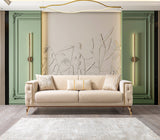 Side view of Vivian Ivory Velvet Sofa 89"