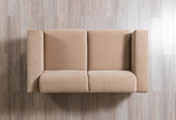 Close-up of sofa stitching detail