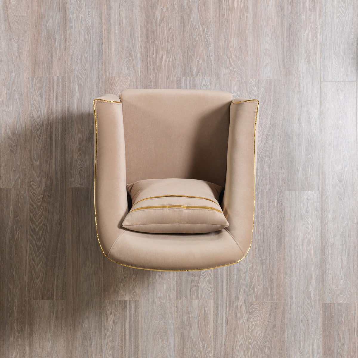 Vivian Coffee Velvet Sofa and Loveseat set front view
