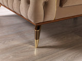 Frontal view of loveseat