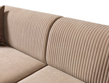 Side view showing sofa armrest detail