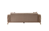 Detailed armrest of loveseat