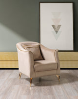 Side view emphasizing sofa legs