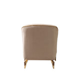 Vivian Coffee Velvet Sofa and Loveseat set front view