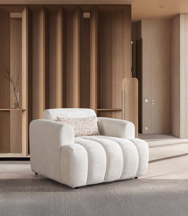 Yulia Ivory Boucle Chair from Decor Furniture