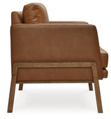 Numund caramel accent chair back view