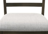 side view of Oakly Brown Round Counter Height Set furniture