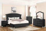 Olivia Black Upholstered Tufted Chest top side view